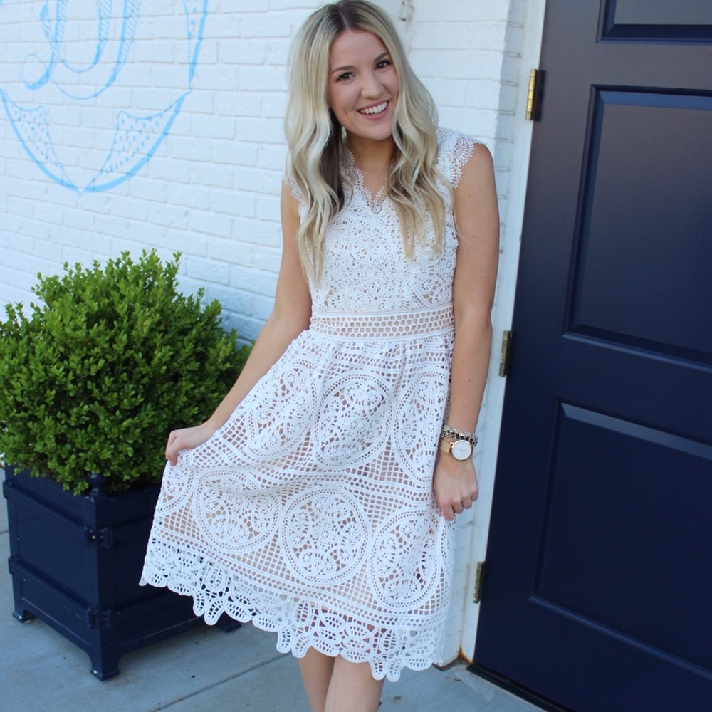 White lace dress